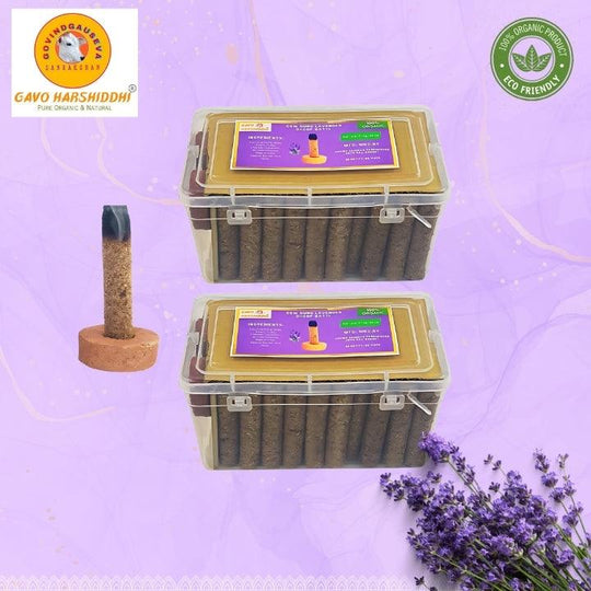 GAVO HARSHIDDHI COW DUNG LAVENDER DHOOP BATTI