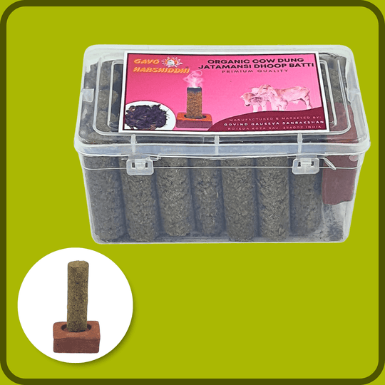 GAVO HARSHIDDHI Gulab Fragrance Cow Dung Dhoop Batti - 30 Sticks | Long-Lasting Natural Rose Incense Dhoop Batti | Dhoop Sticks for Pooja, Home Fragrance, Hawan, Air Purification and Meditation