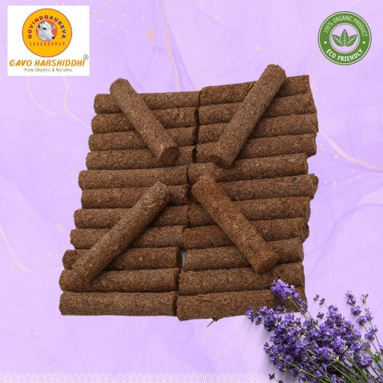 GAVO HARSHIDDHI COW DUNG LAVENDER DHOOP BATTI
