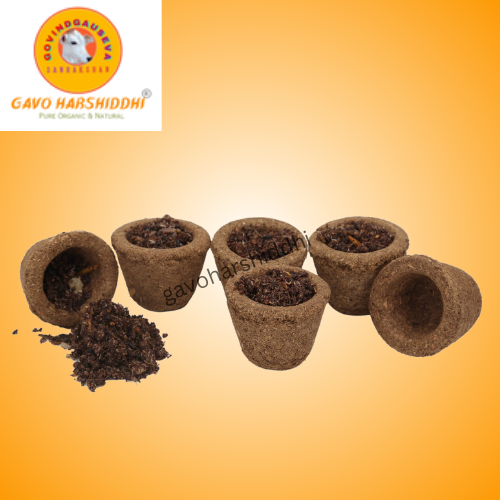 COW DUNG HAVAN CUPS GUGGUL & HAVAN SAMAGRI MIX