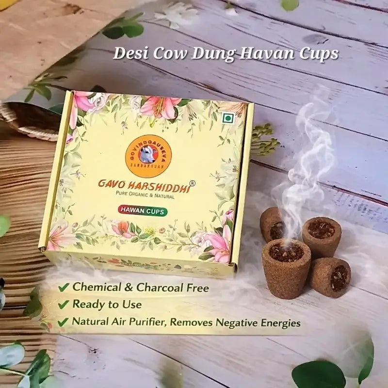Cow Dung Sambrani Havan Cups
