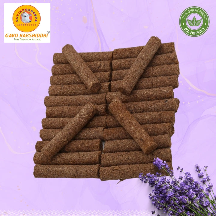 GAVO HARSHIDDHI COW DUNG LAVENDER DHOOP BATTI