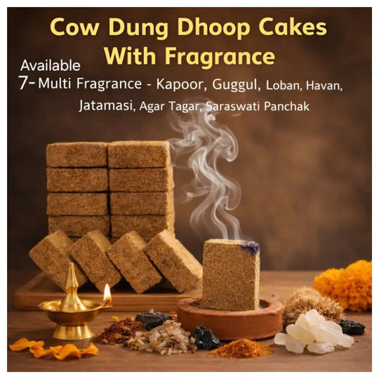 Gavo Harshiddhi Cow Dung Bhimseni Camphor Dhoop Cakes | Kapoor Kande - 20 Pcs