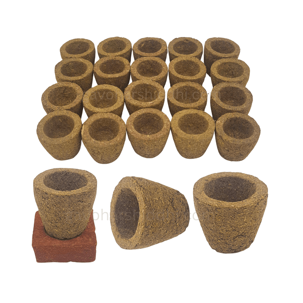 GAVO HARSHIDDHI Cow Dung Havan Dhoop Cups Empty | Havan Fragrance